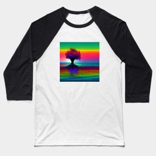 Tree glitch art Baseball T-Shirt